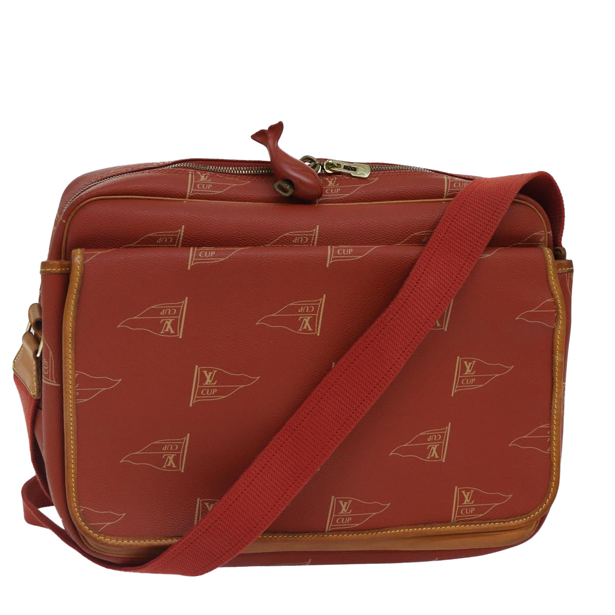 Louis Vuitton America's Cup Red Canvas Shoulder Bag