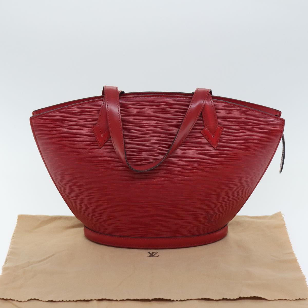 Louis Vuitton Saint Jacques Red Leather Handbag