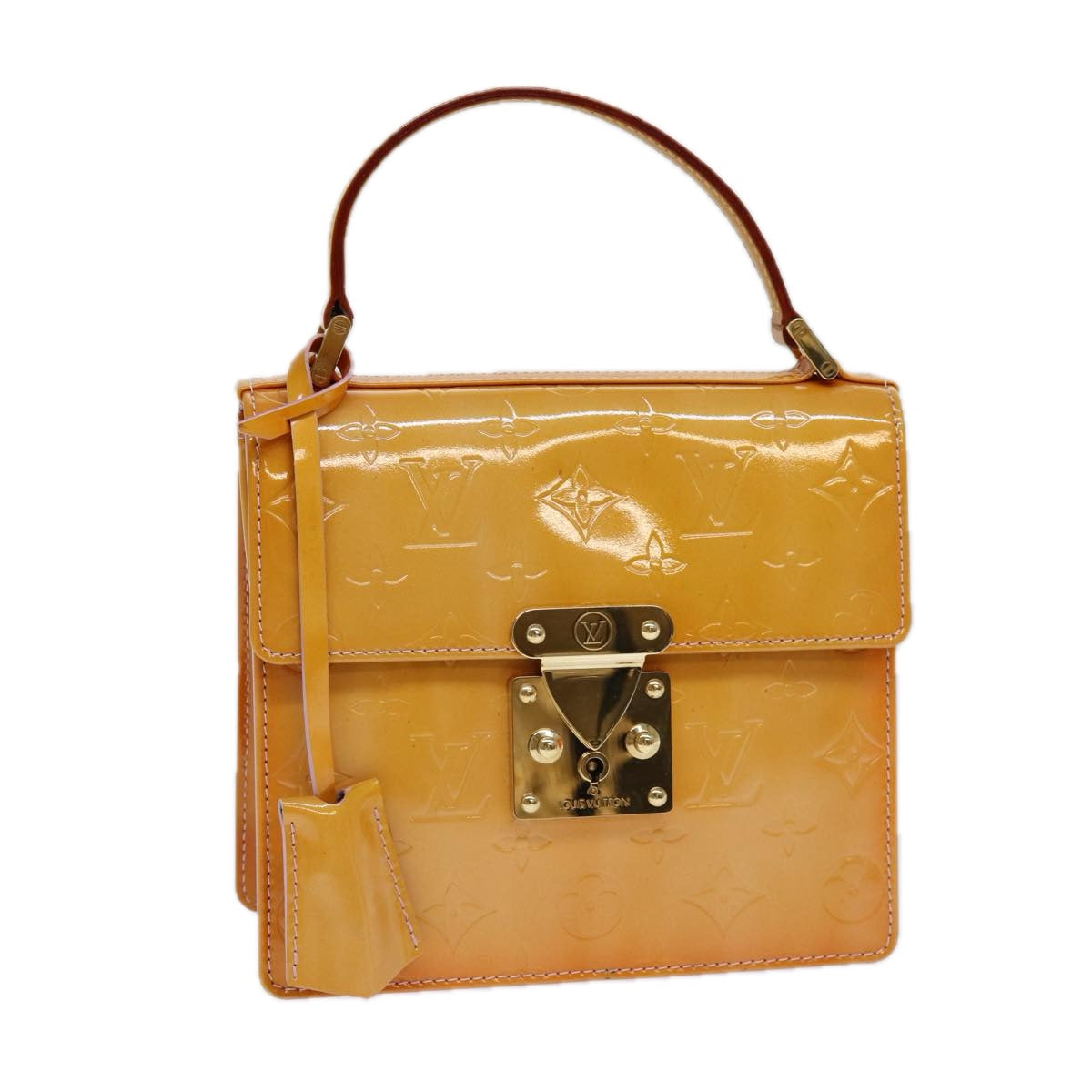 Louis Vuitton Spring Street Yellow Patent Leather Handbag