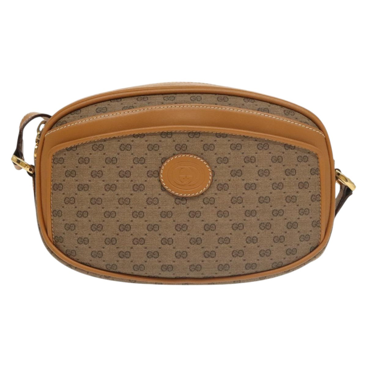 Gucci Micro Small Gg Canvas Brown Canvas Shoulder Bag
