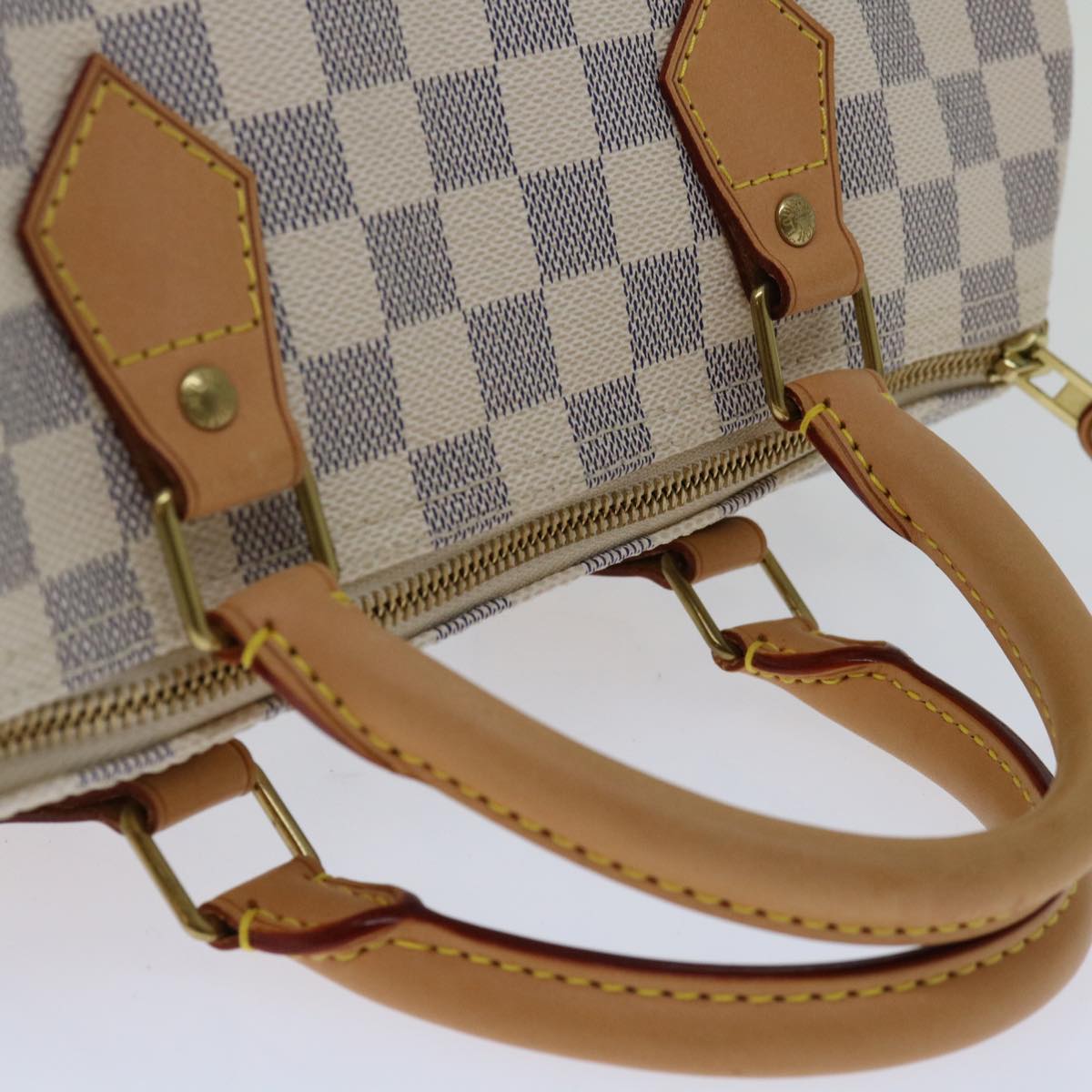 Louis Vuitton Speedy 30 White Canvas Handbag