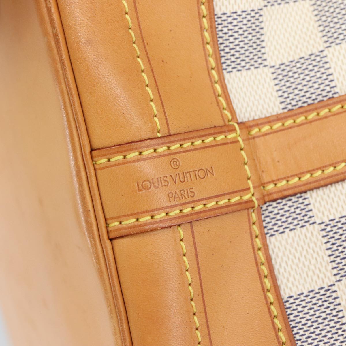 Louis Vuitton Noe White Canvas Shoulder Bag
