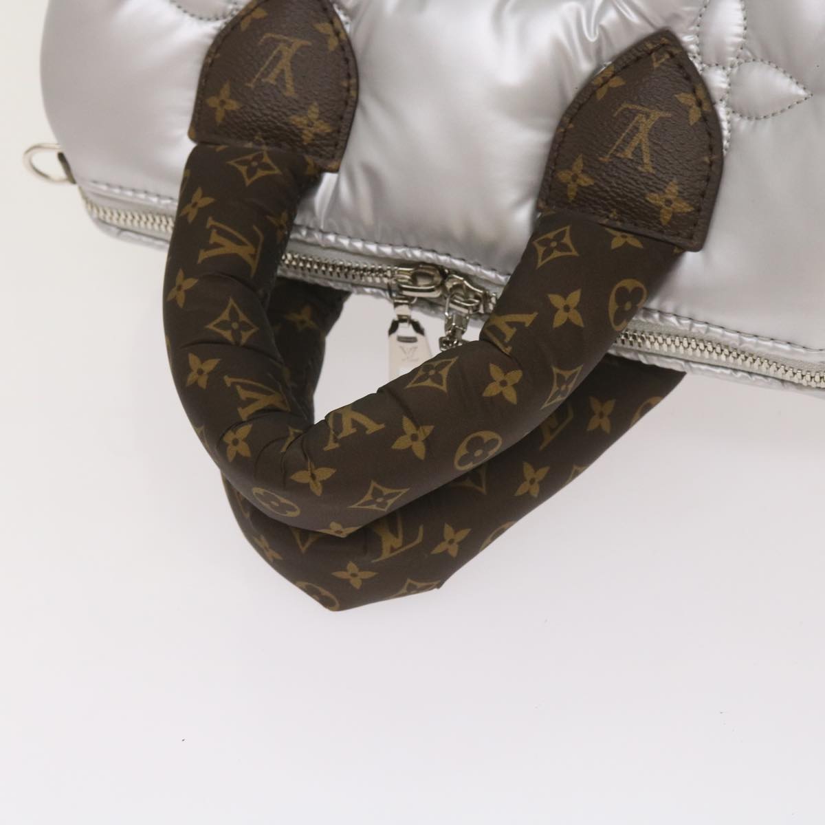 Louis Vuitton Speedy Bandoulière 25 Silver Synthetic Handbag