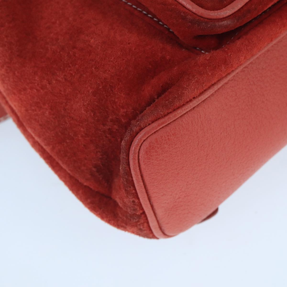 Gucci Bamboo Red Suede Backpack Bag
