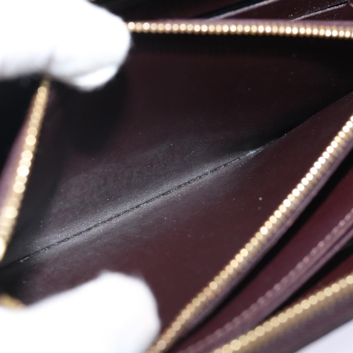 Louis Vuitton Zippy Wallet Brown Patent Leather Wallet