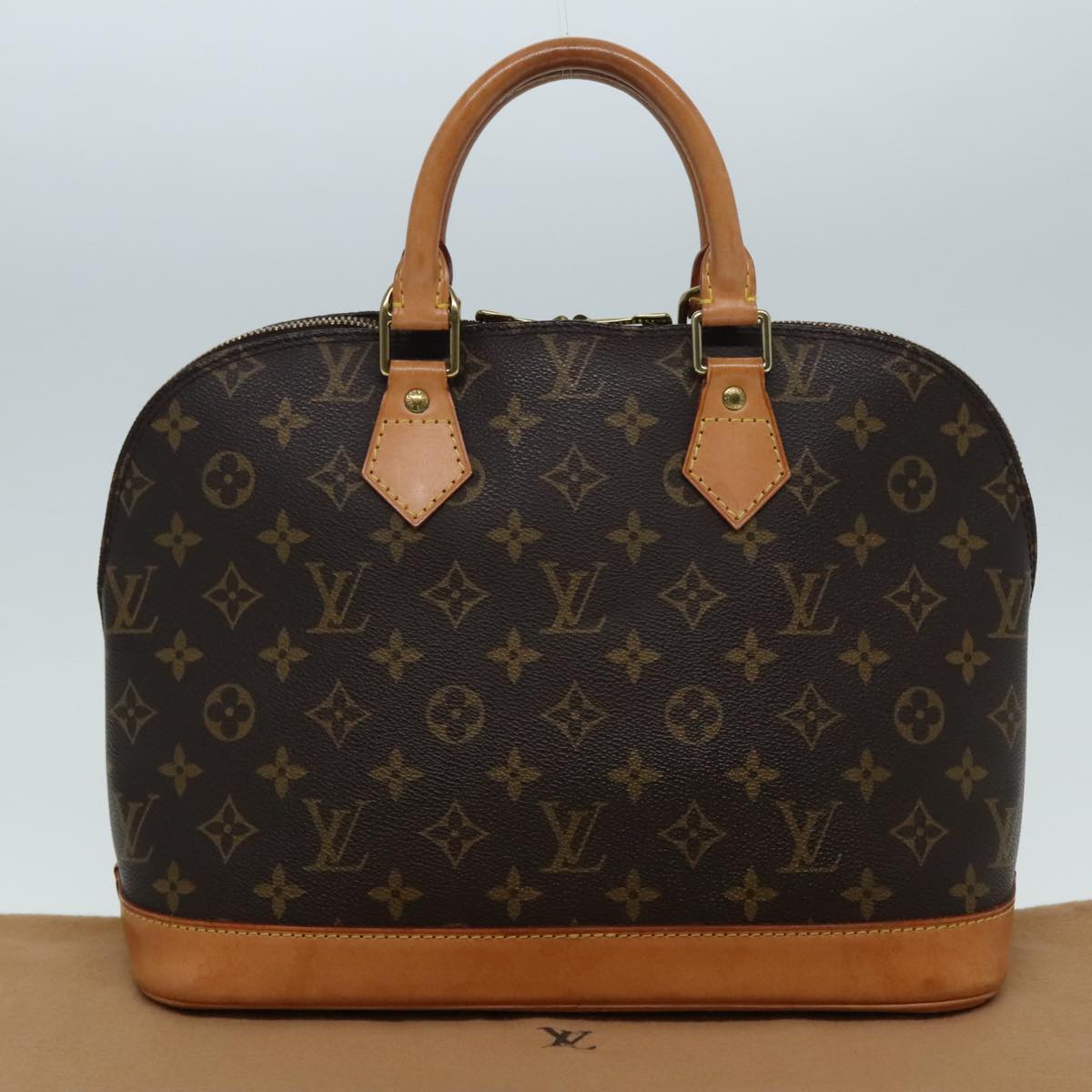 Louis Vuitton Alma Brown Canvas Handbag