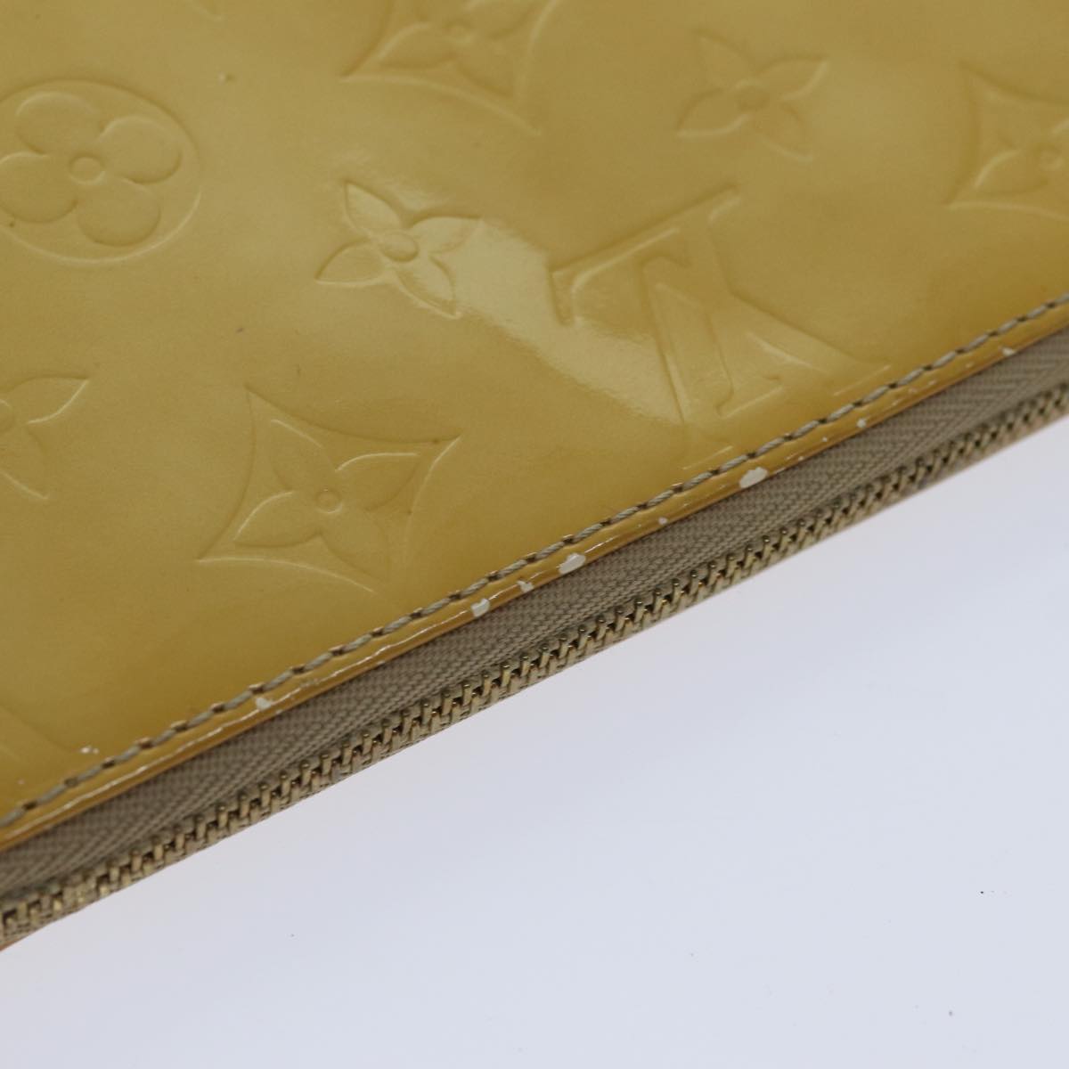 Louis Vuitton Lexington Yellow Patent Leather Clutch Bag