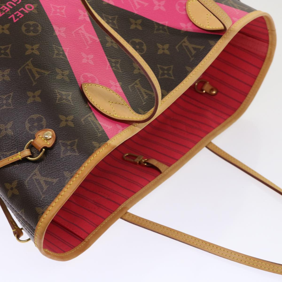 Louis Vuitton Neverfull Mm Brown Canvas Tote Bag