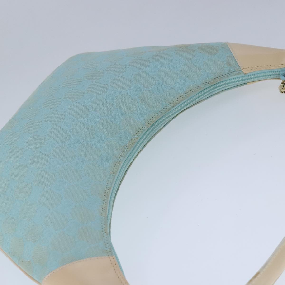 Gucci Hobo Blue Canvas Shoulder Bag
