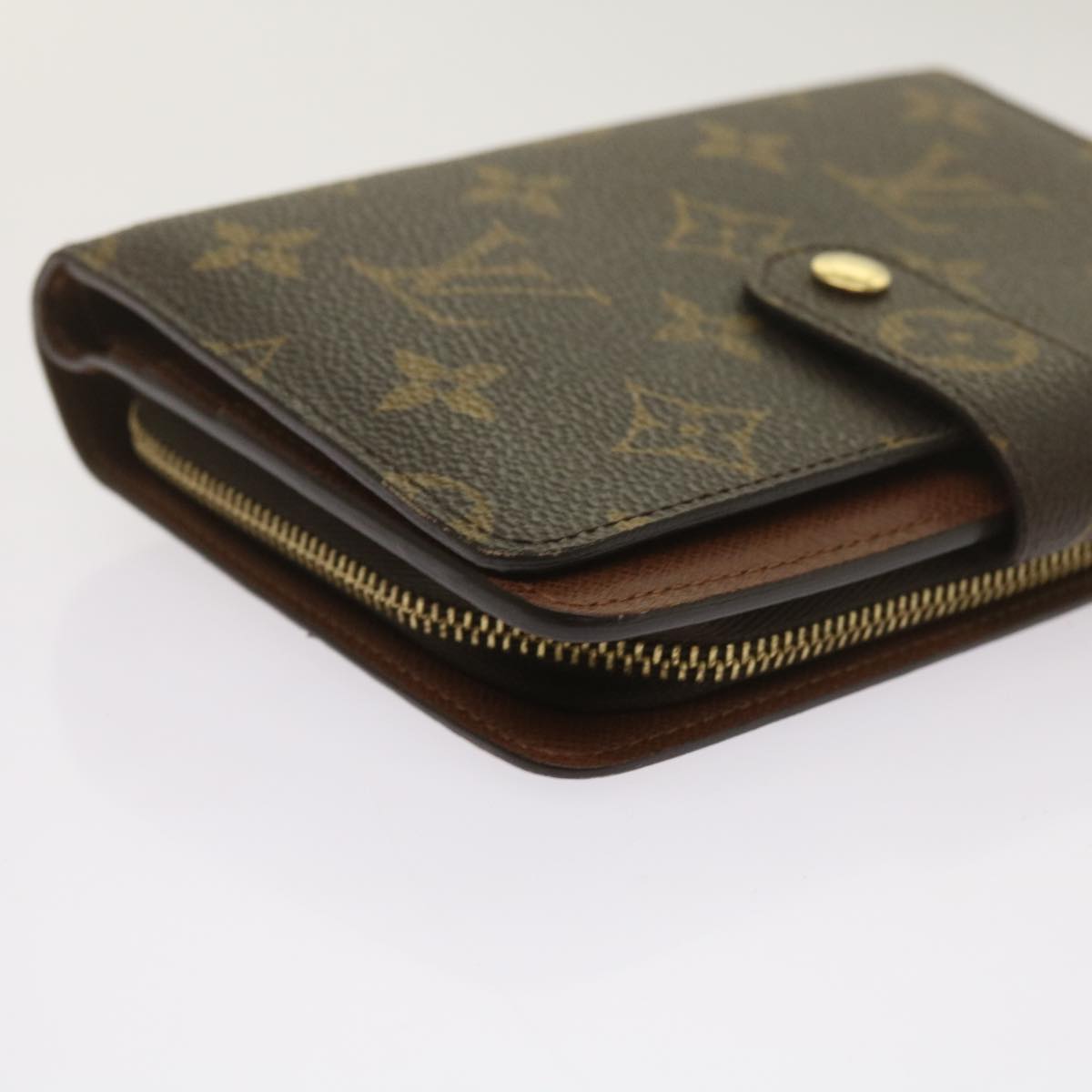 Louis Vuitton Porte Papier Zip Brown Canvas Wallet