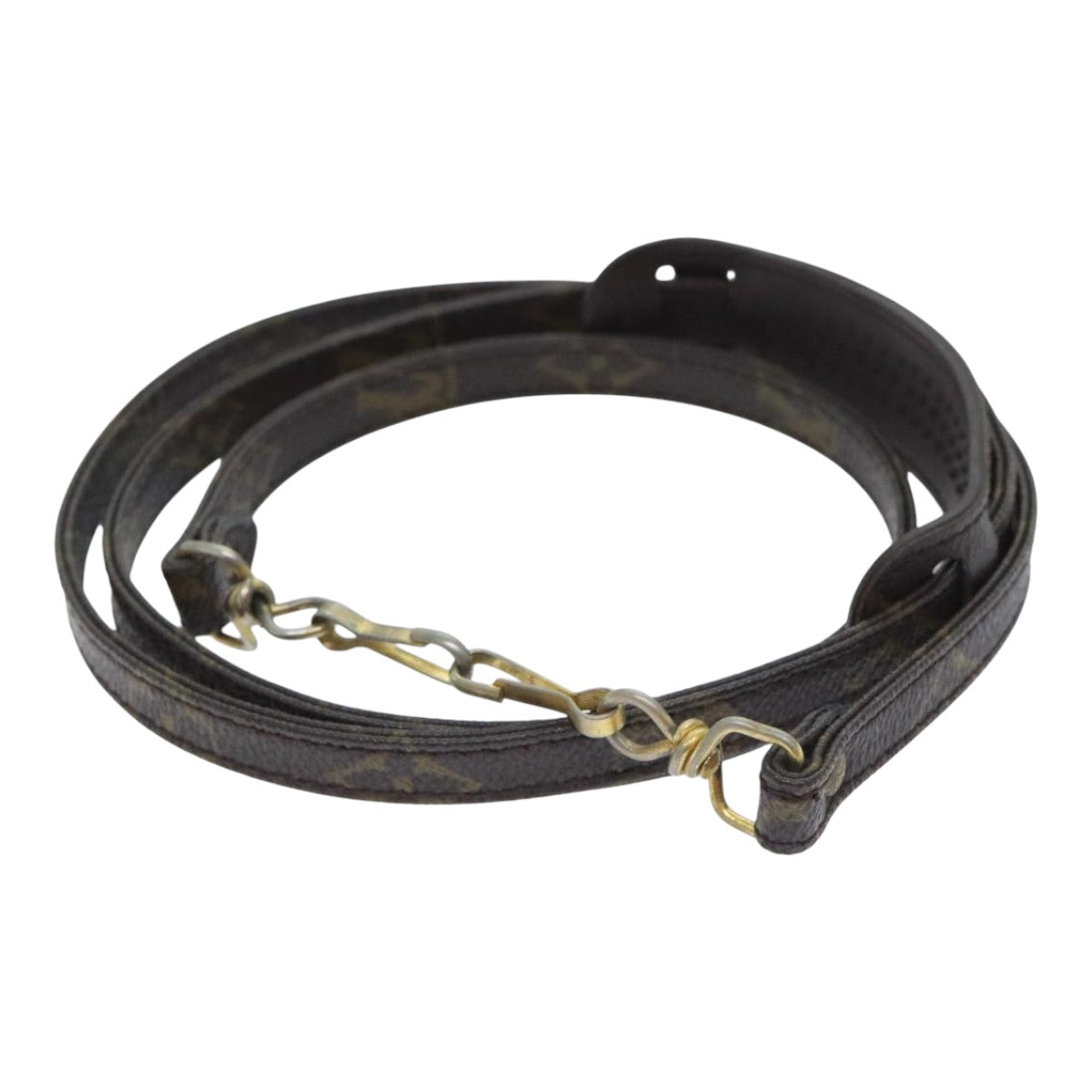 Louis Vuitton Shoulder Strap Brown Canvas Bag Jewelry ()