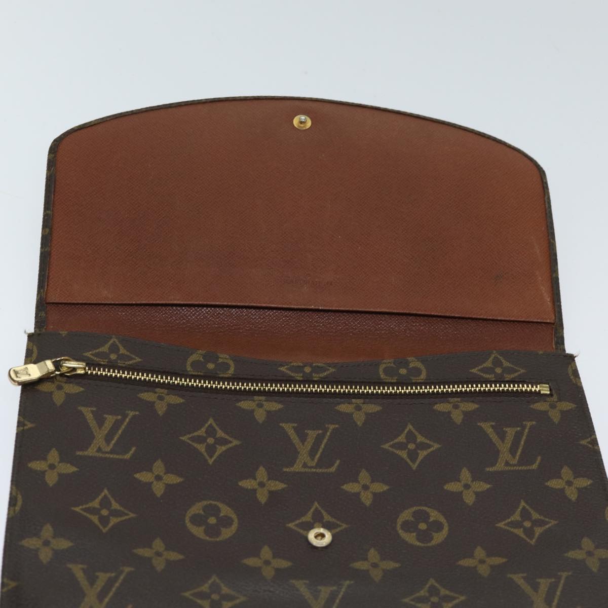 Louis Vuitton Pochette Rabat Brown Canvas Clutch Bag