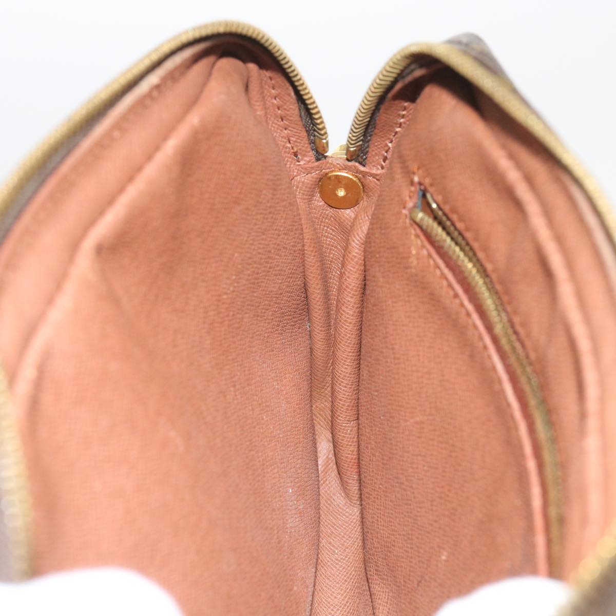 Louis Vuitton Marly Dragonne Brown Canvas Clutch Bag