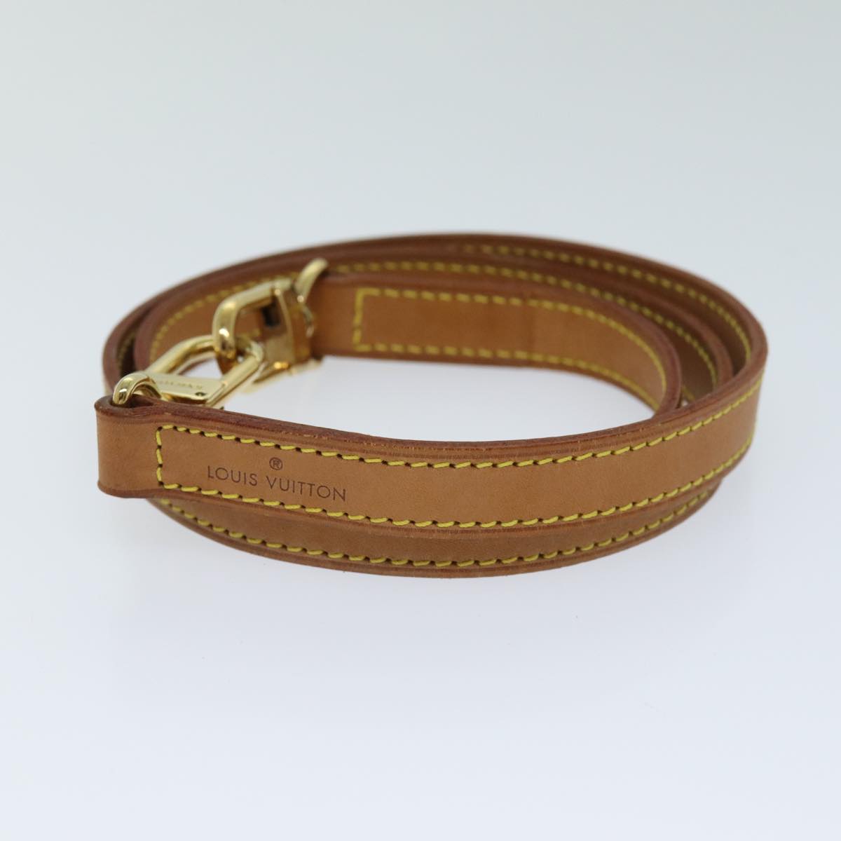 Louis Vuitton Bandoulière De Sac Beige Leather Bag Jewelry