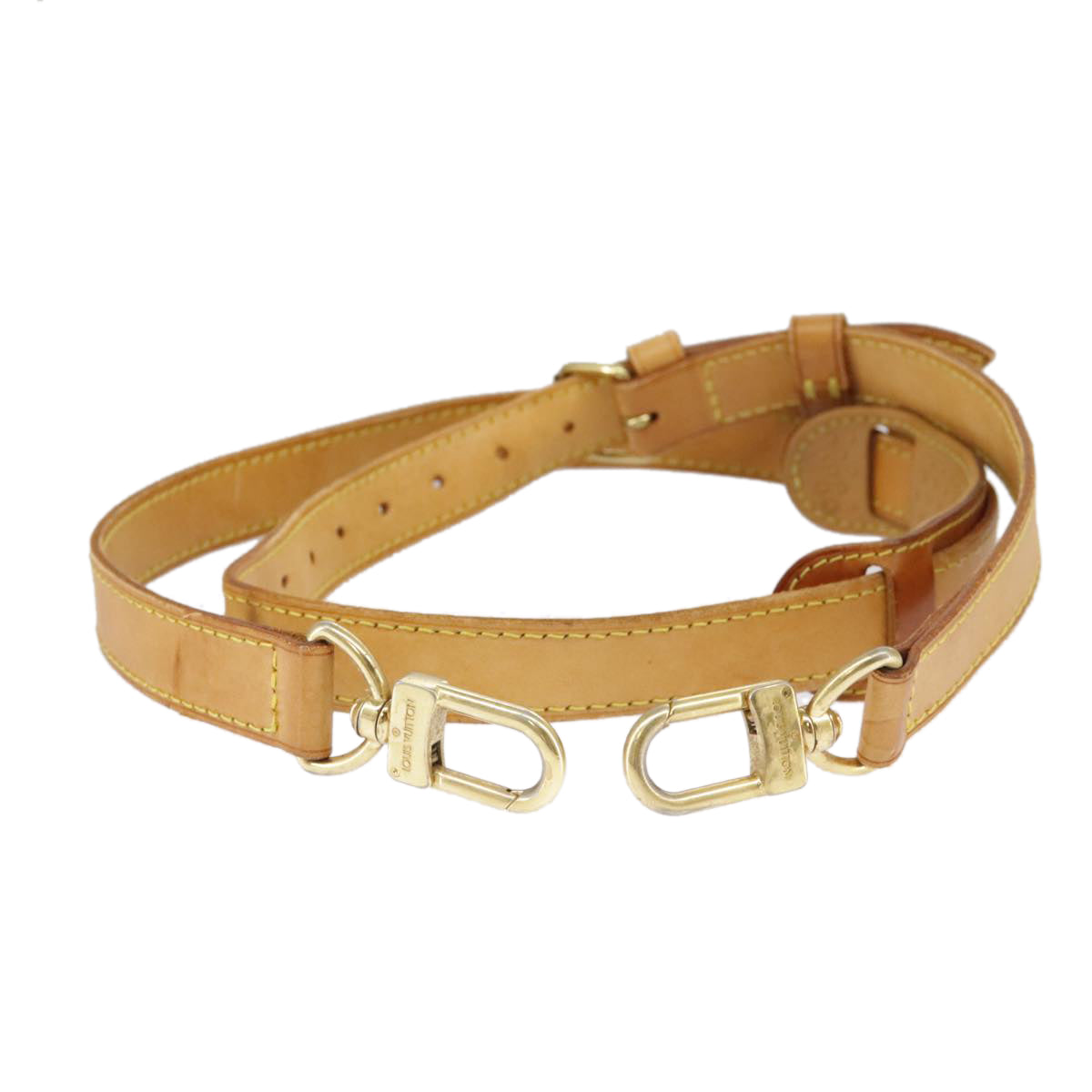 Louis Vuitton Shoulder Strap Beige Leather Bag Jewelry