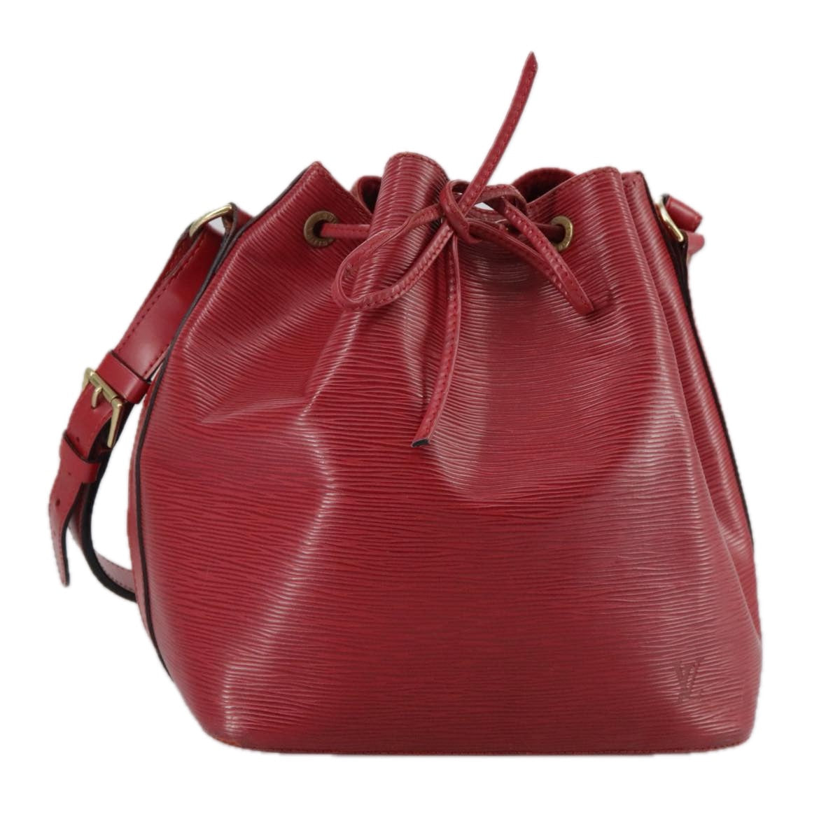 Louis Vuitton Petit Noé Red Leather Shoulder Bag
