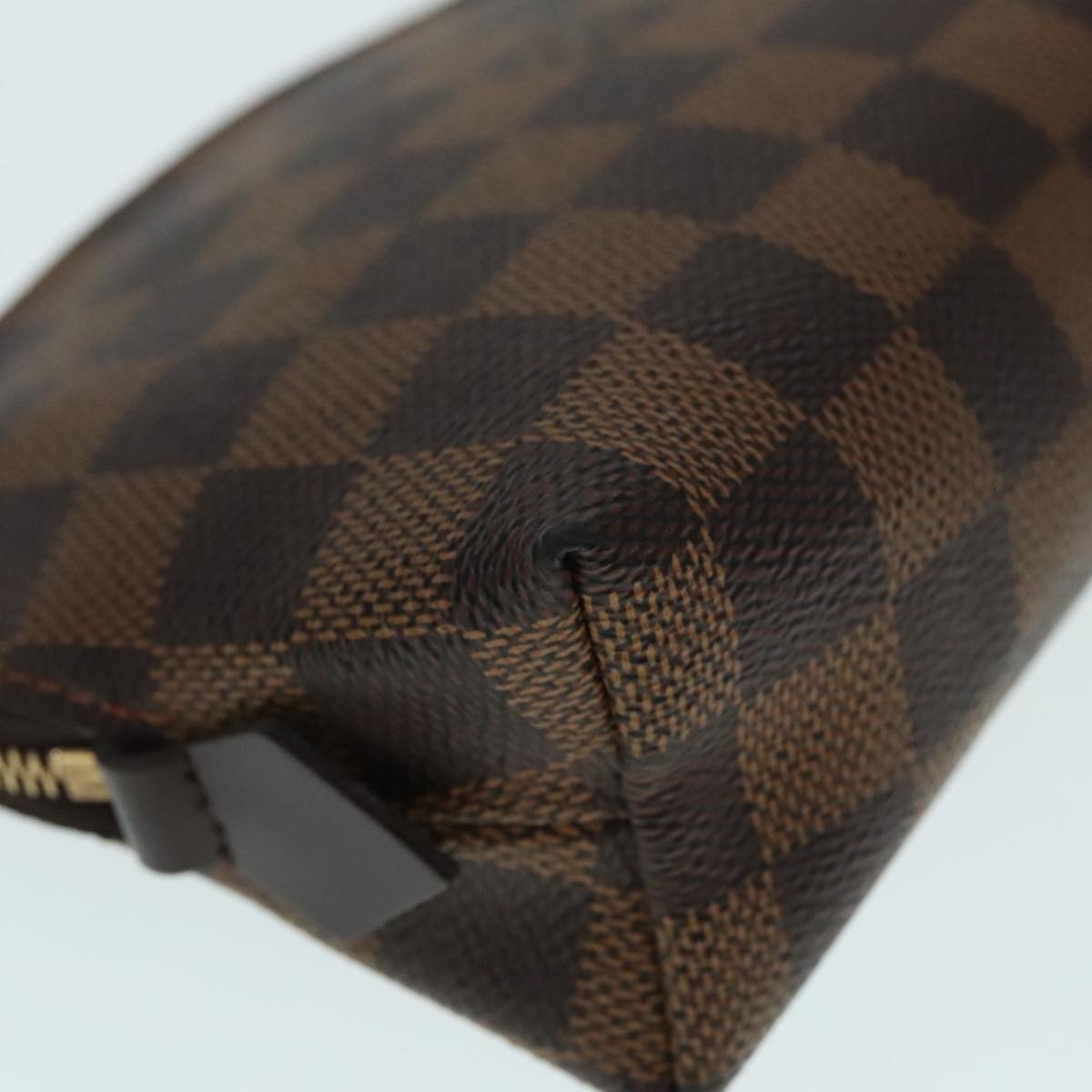 Louis Vuitton Cosmetic Pouch Brown Canvas Clutch Bag