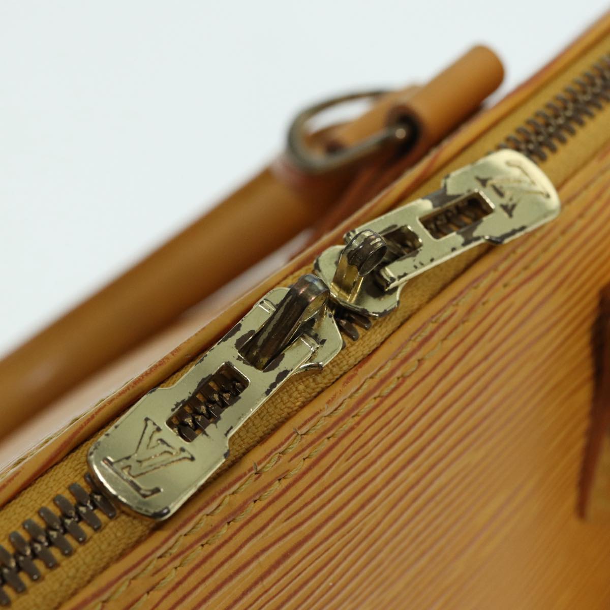Louis Vuitton Alma Yellow Leather Handbag