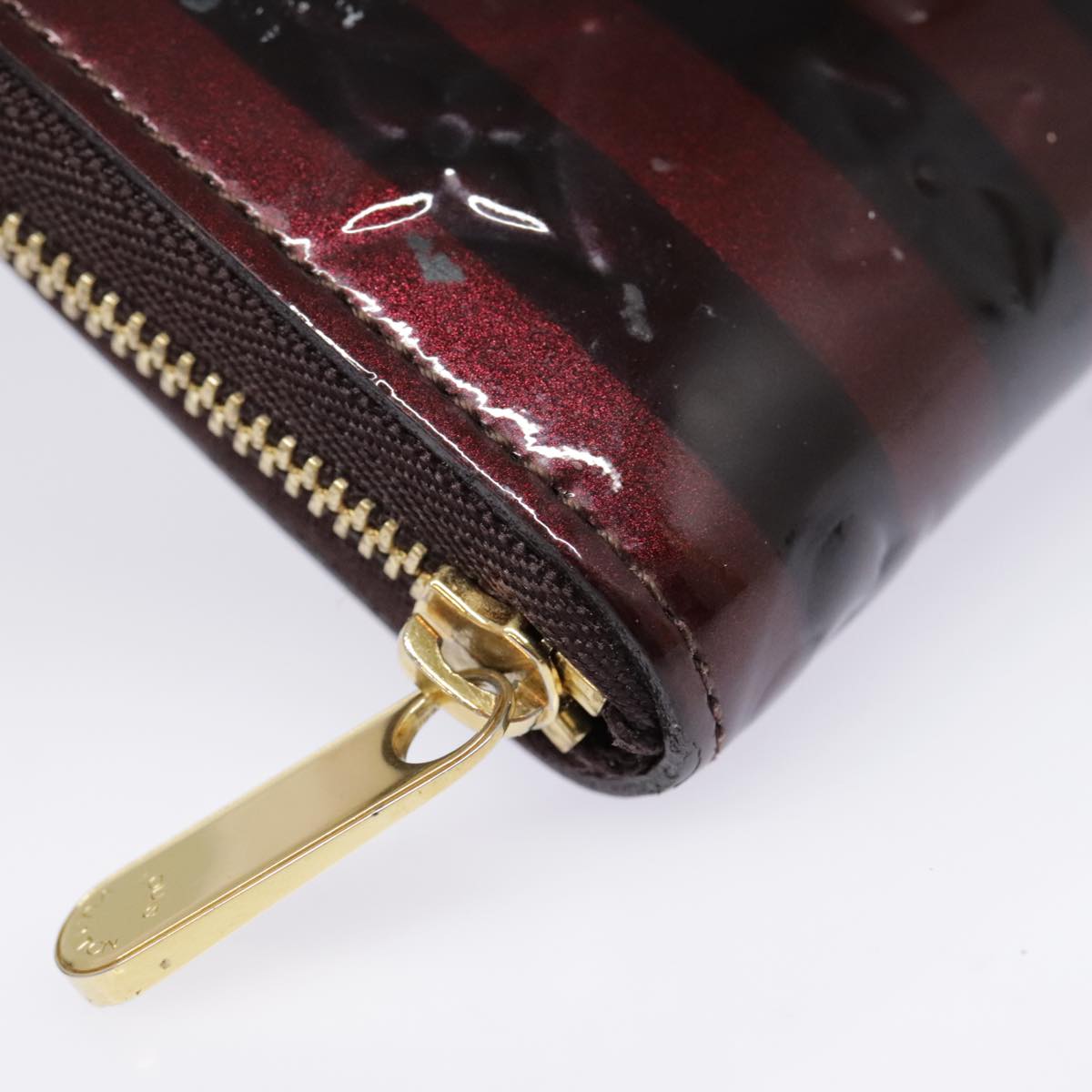 Louis Vuitton Zippy Coin Purse Burgundy Patent Leather Wallet