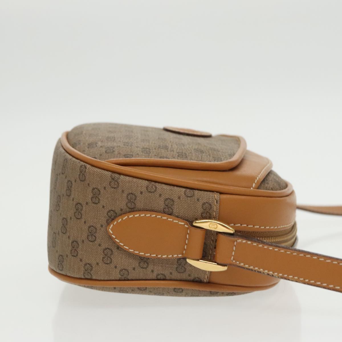 Gucci Micro Small Gg Canvas Brown Canvas Shoulder Bag