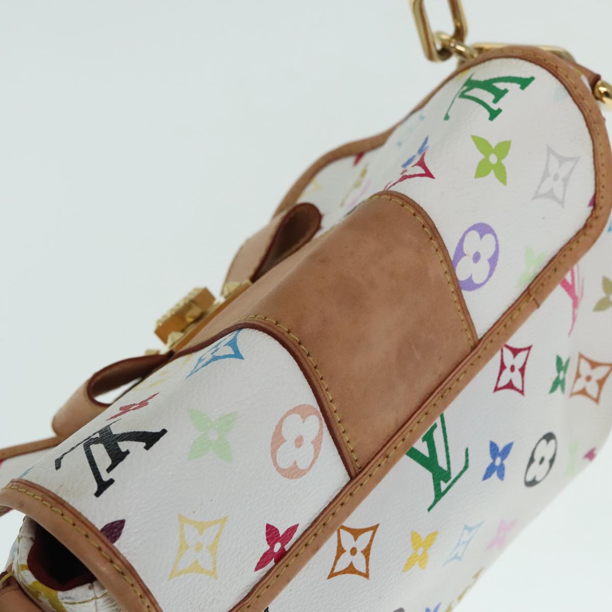 Louis Vuitton Patti White Canvas Shoulder Bag