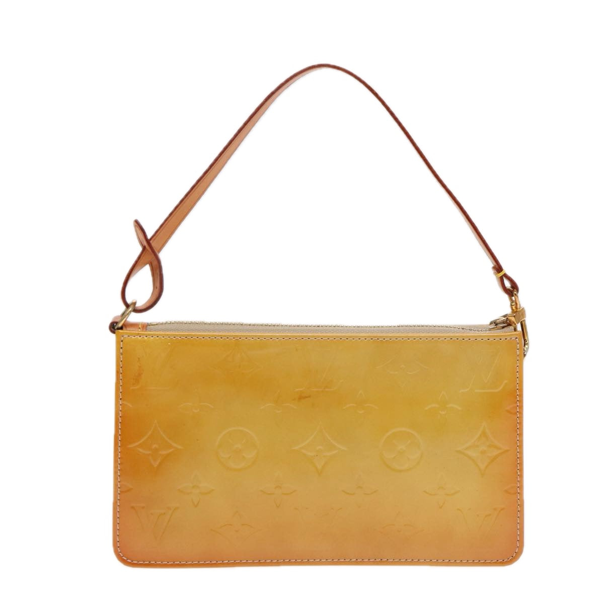 Louis Vuitton Lexington Beige Patent Leather Clutch Bag