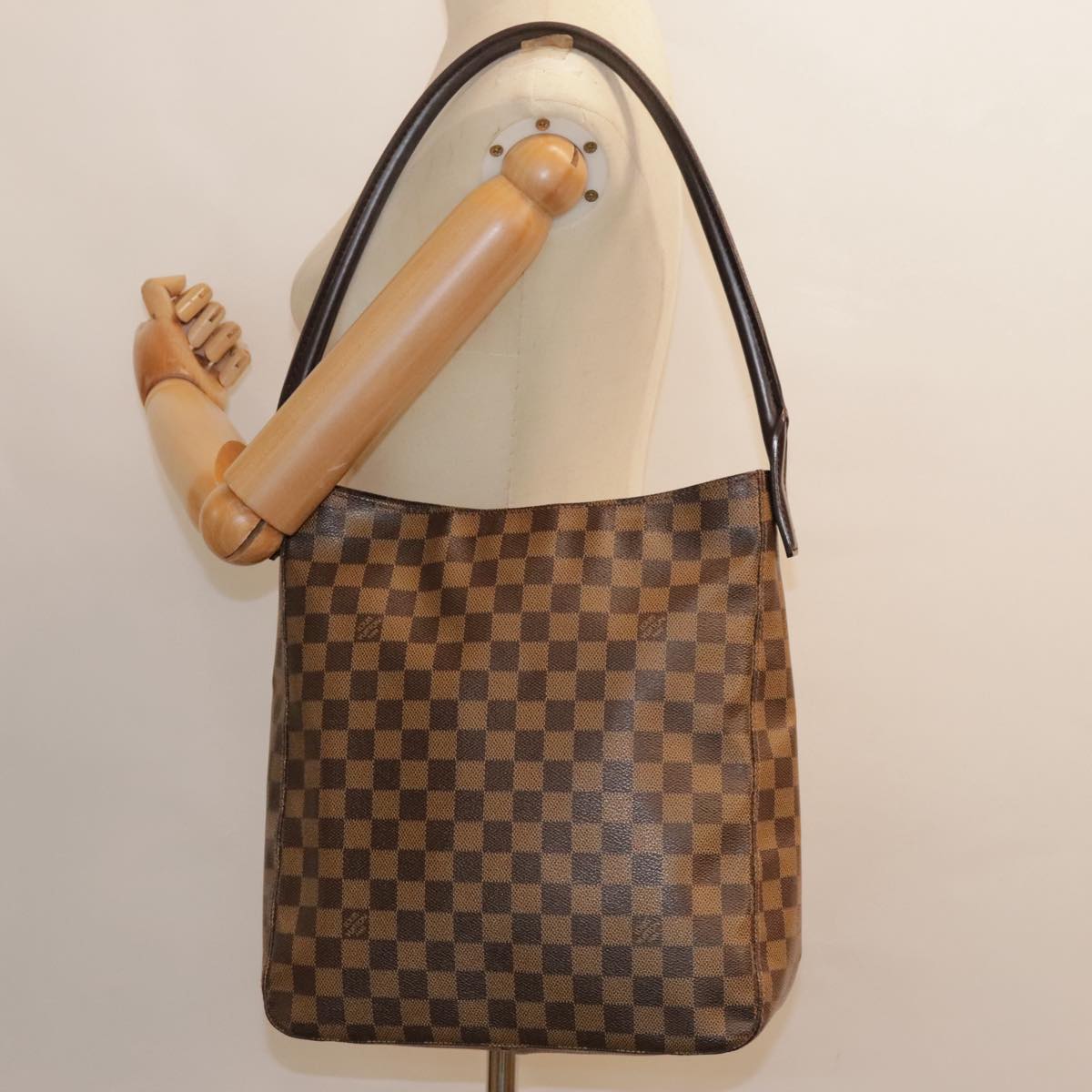 Louis Vuitton Looping Gm Brown Canvas Shoulder Bag