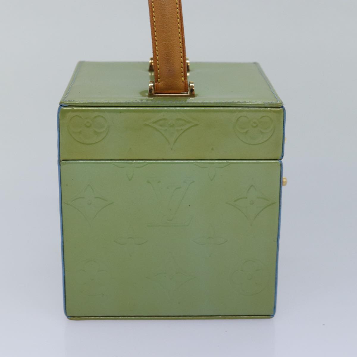 Louis Vuitton Bleecker Green Patent Leather Clutch Bag