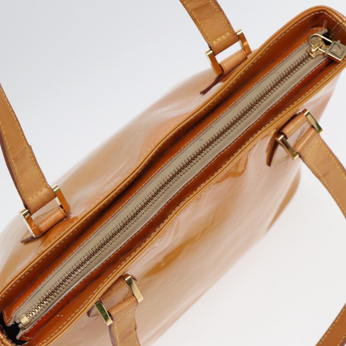 Louis Vuitton Houston Beige Patent Leather Handbag