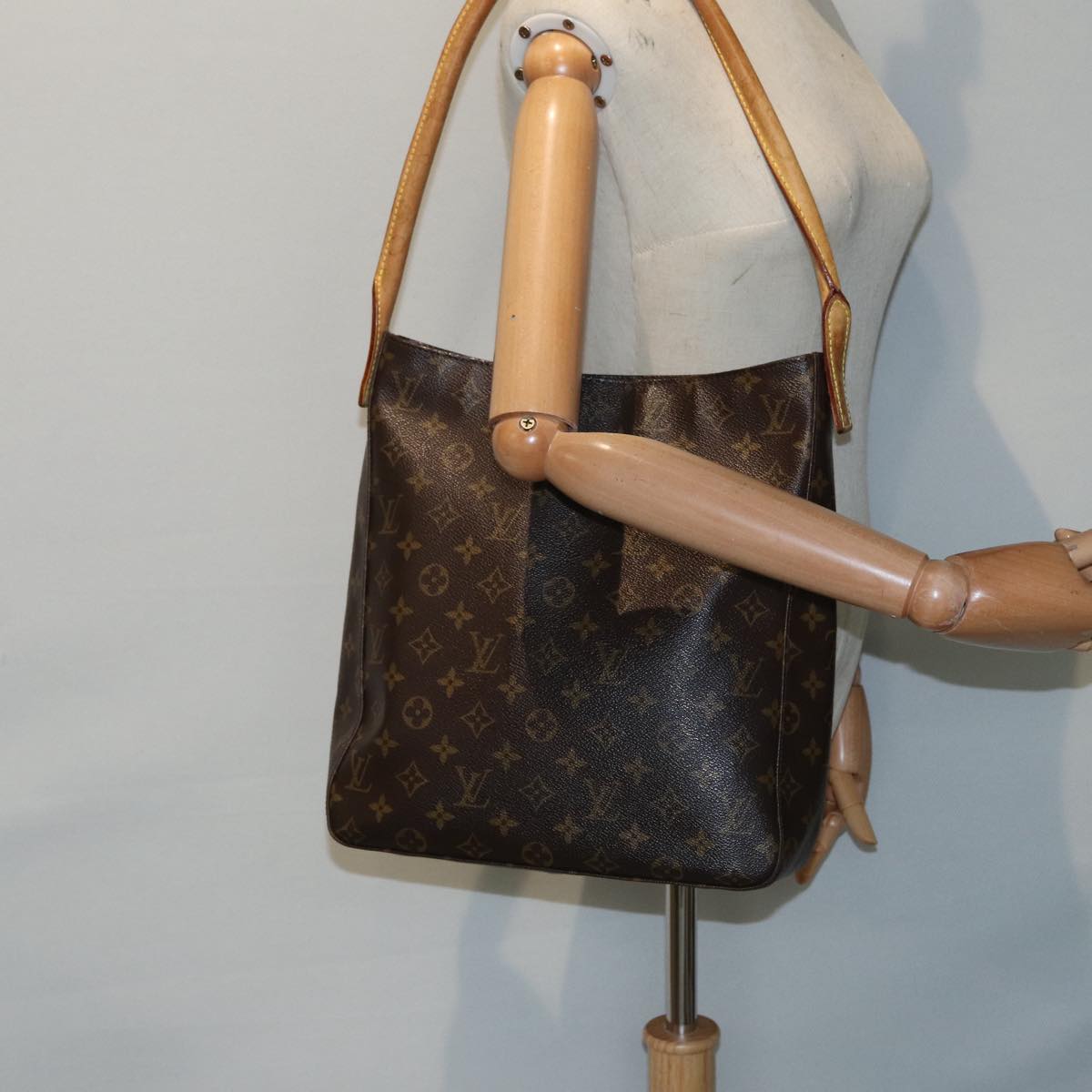 Louis Vuitton Looping Gm Brown Canvas Shoulder Bag