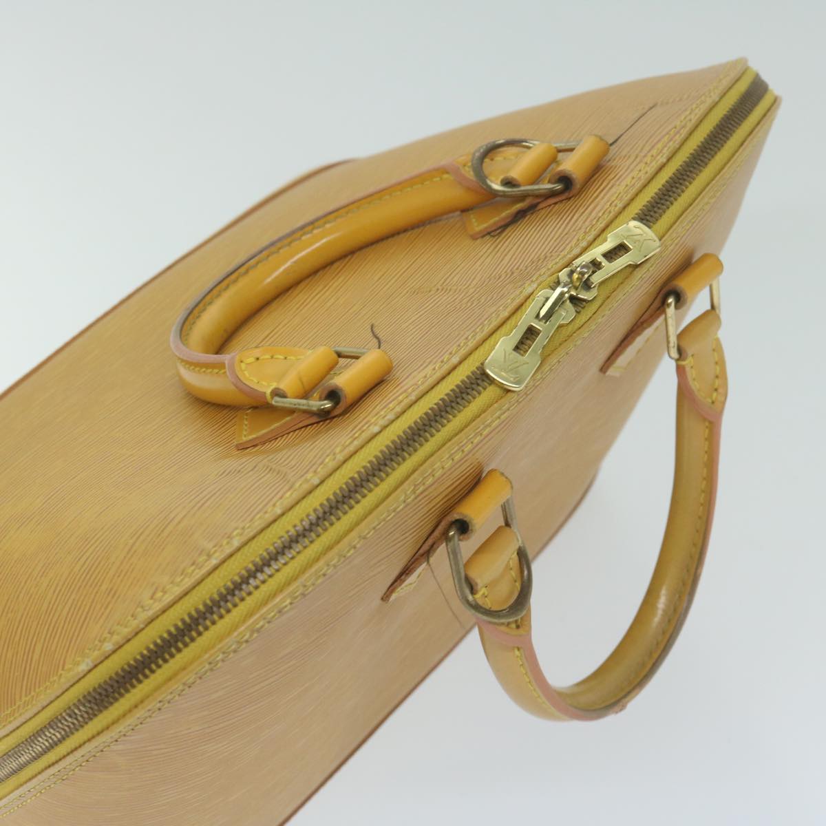 Louis Vuitton Alma Yellow Leather Handbag