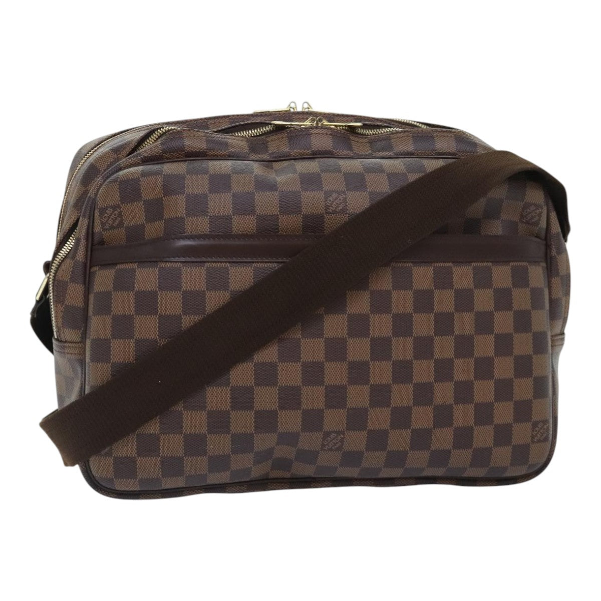 Louis Vuitton Reporter Brown Canvas Shoulder Bag