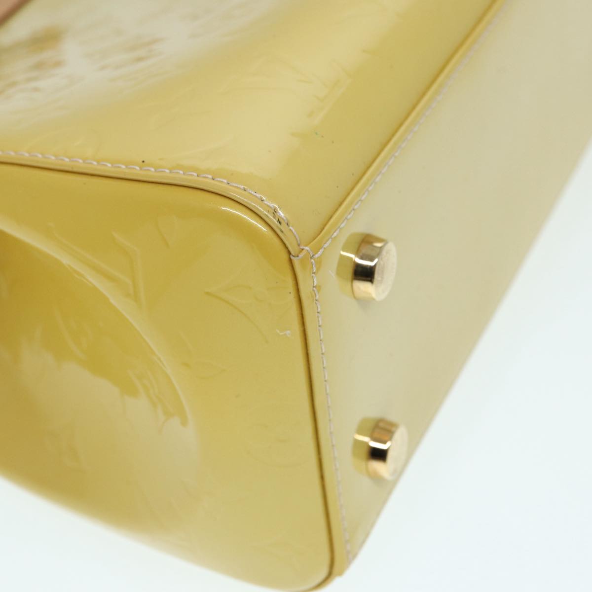 Louis Vuitton Brea Yellow Patent Leather Handbag
