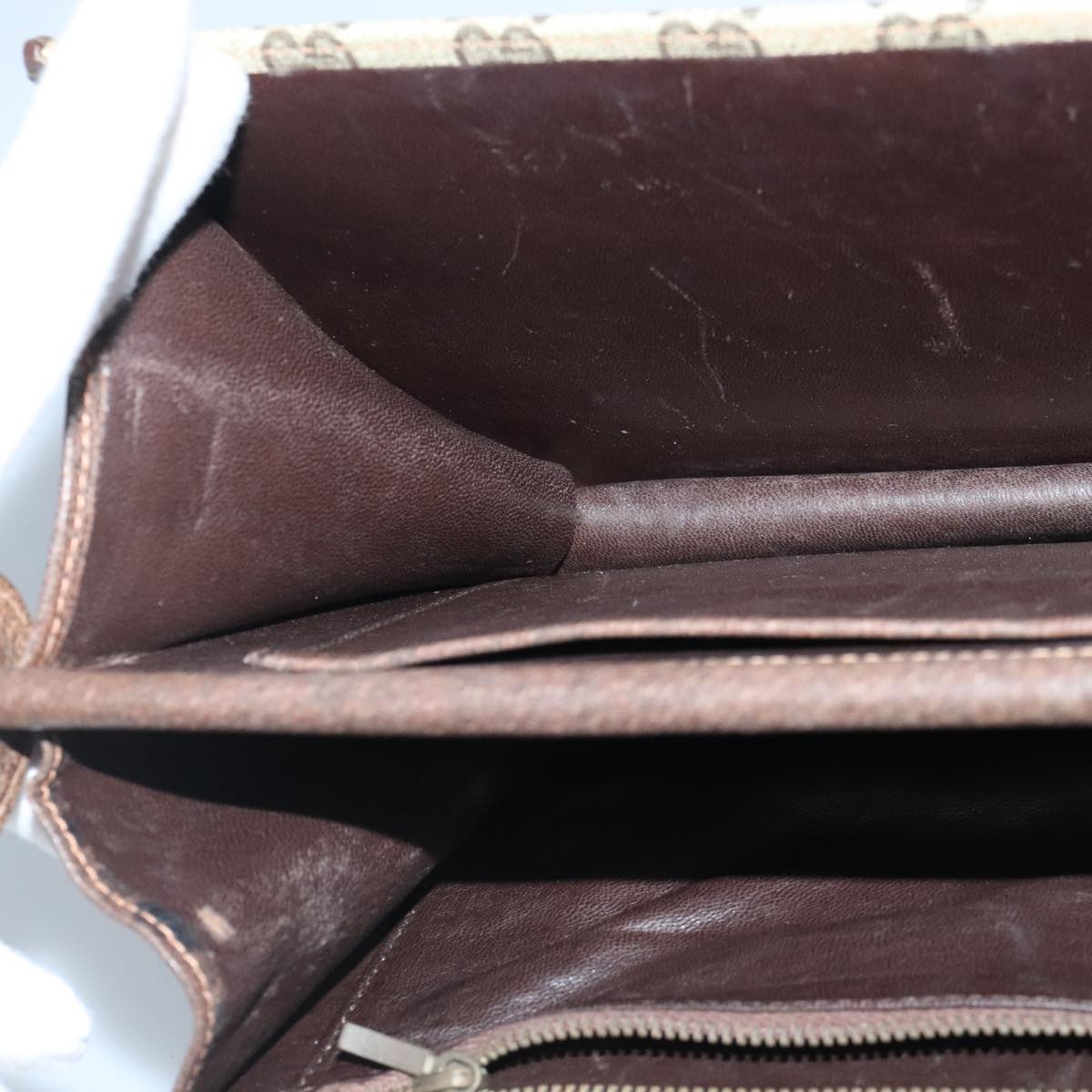 Gucci Horsebit Beige Canvas Shoulder Bag