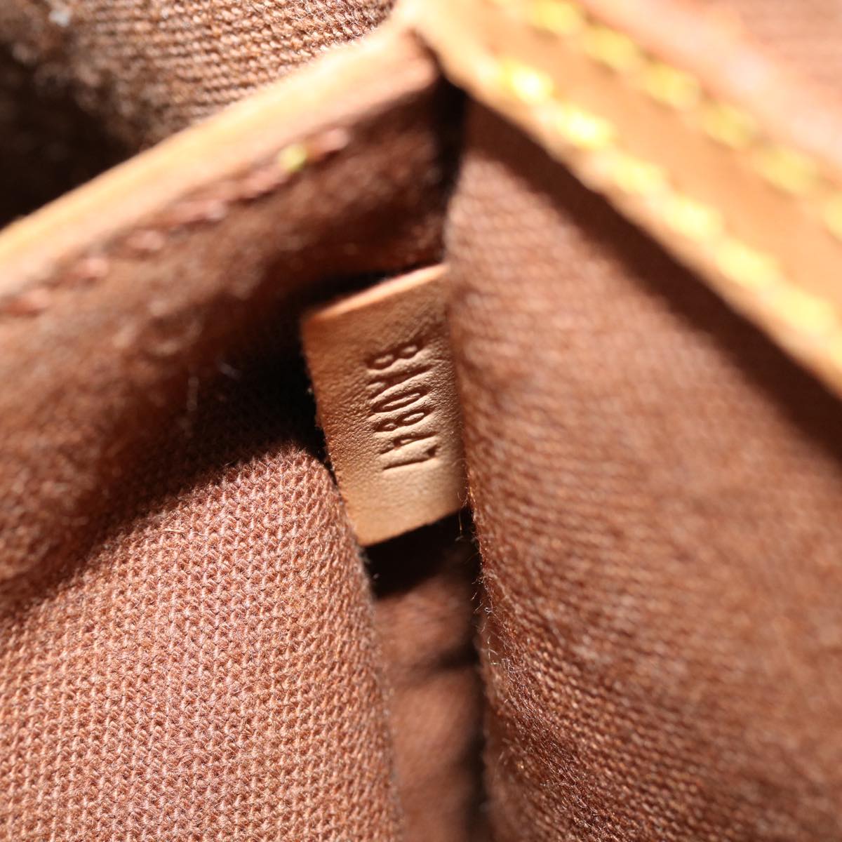 Louis Vuitton Alma Brown Canvas Handbag