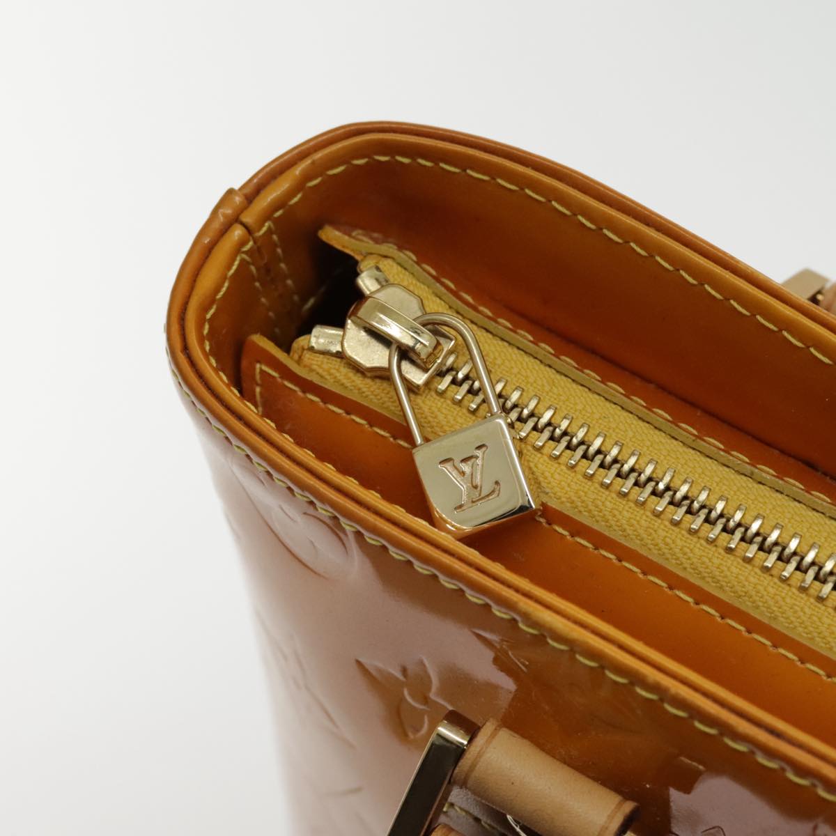 Louis Vuitton Houston Brown Patent Leather Handbag