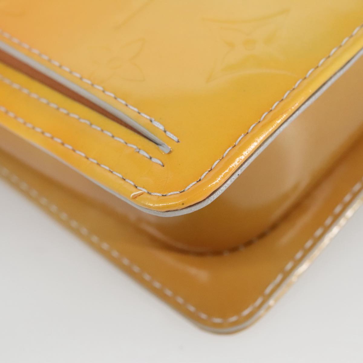 Louis Vuitton Mott Yellow Patent Leather Shoulder Bag
