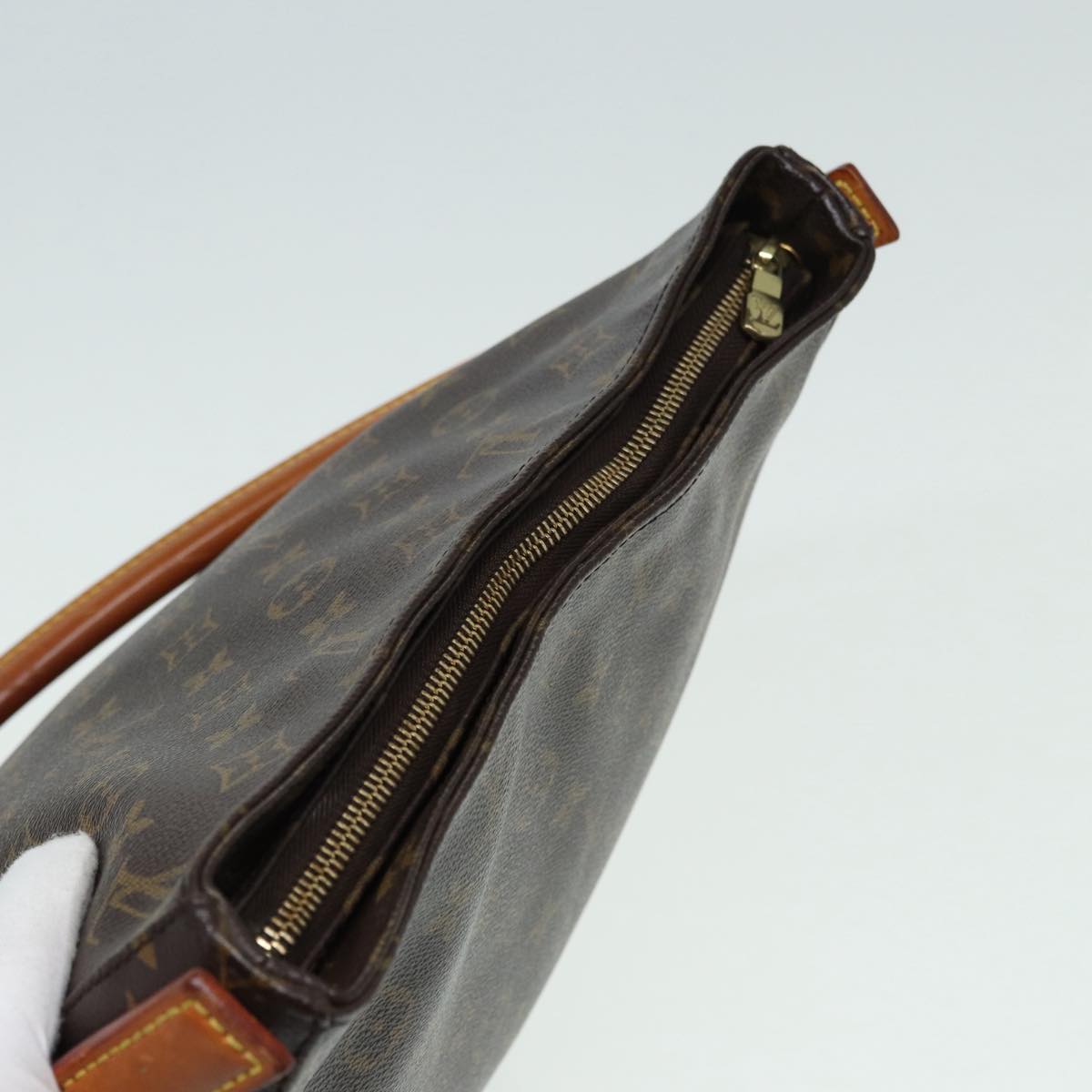 Louis Vuitton Looping Gm Brown Canvas Shoulder Bag