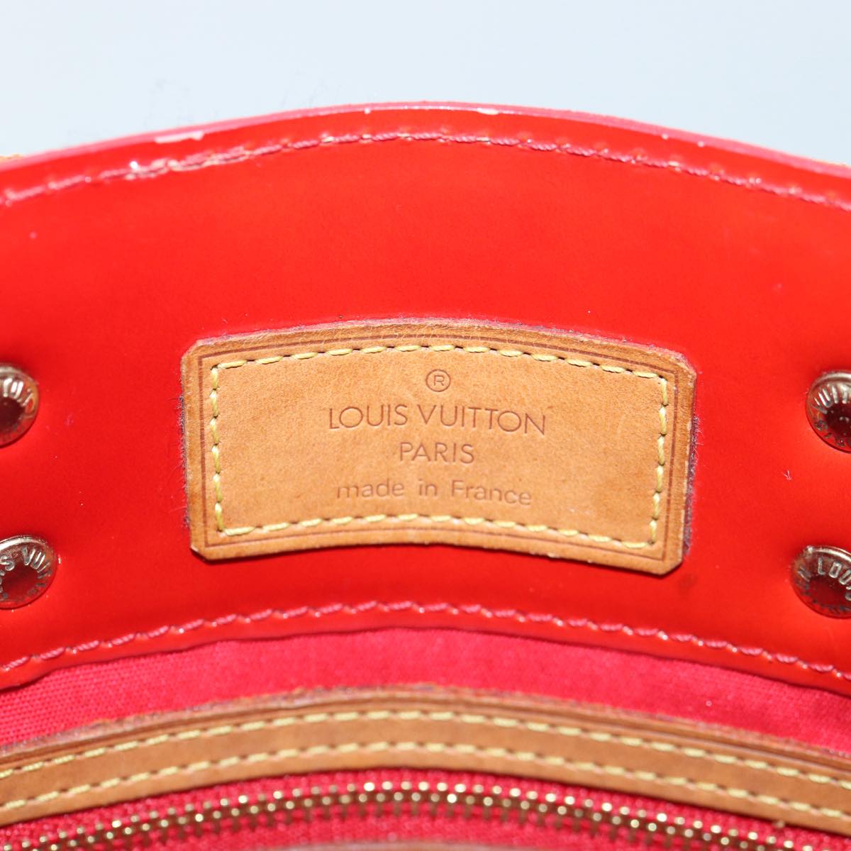 Louis Vuitton Reade Red Patent Leather Handbag