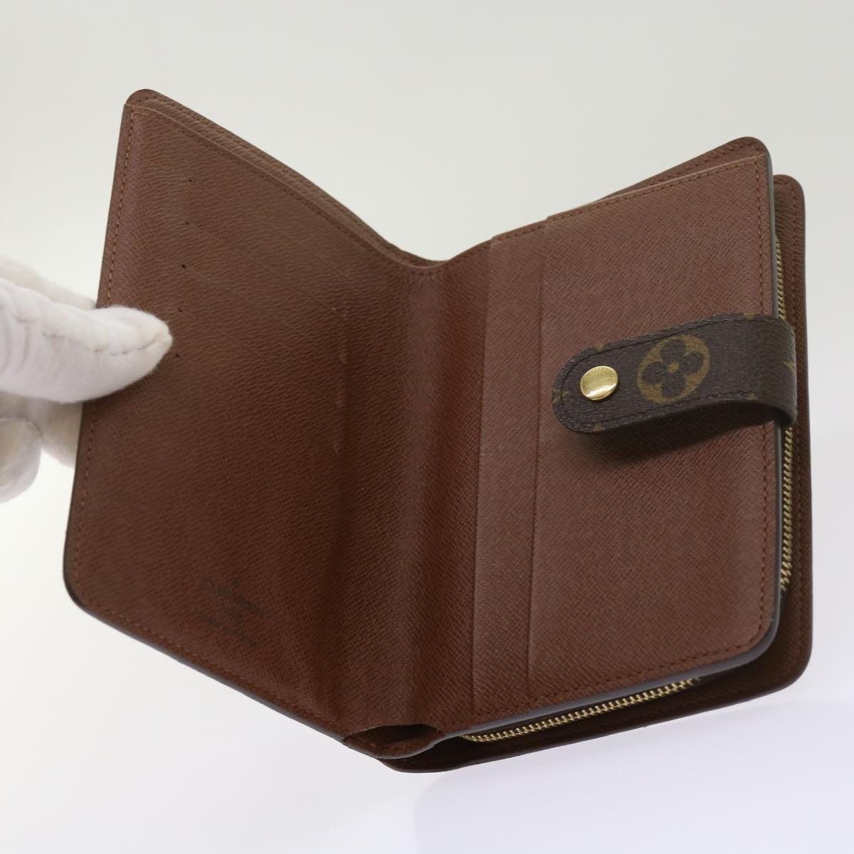 Louis Vuitton Porte Papier Zip Brown Canvas Wallet