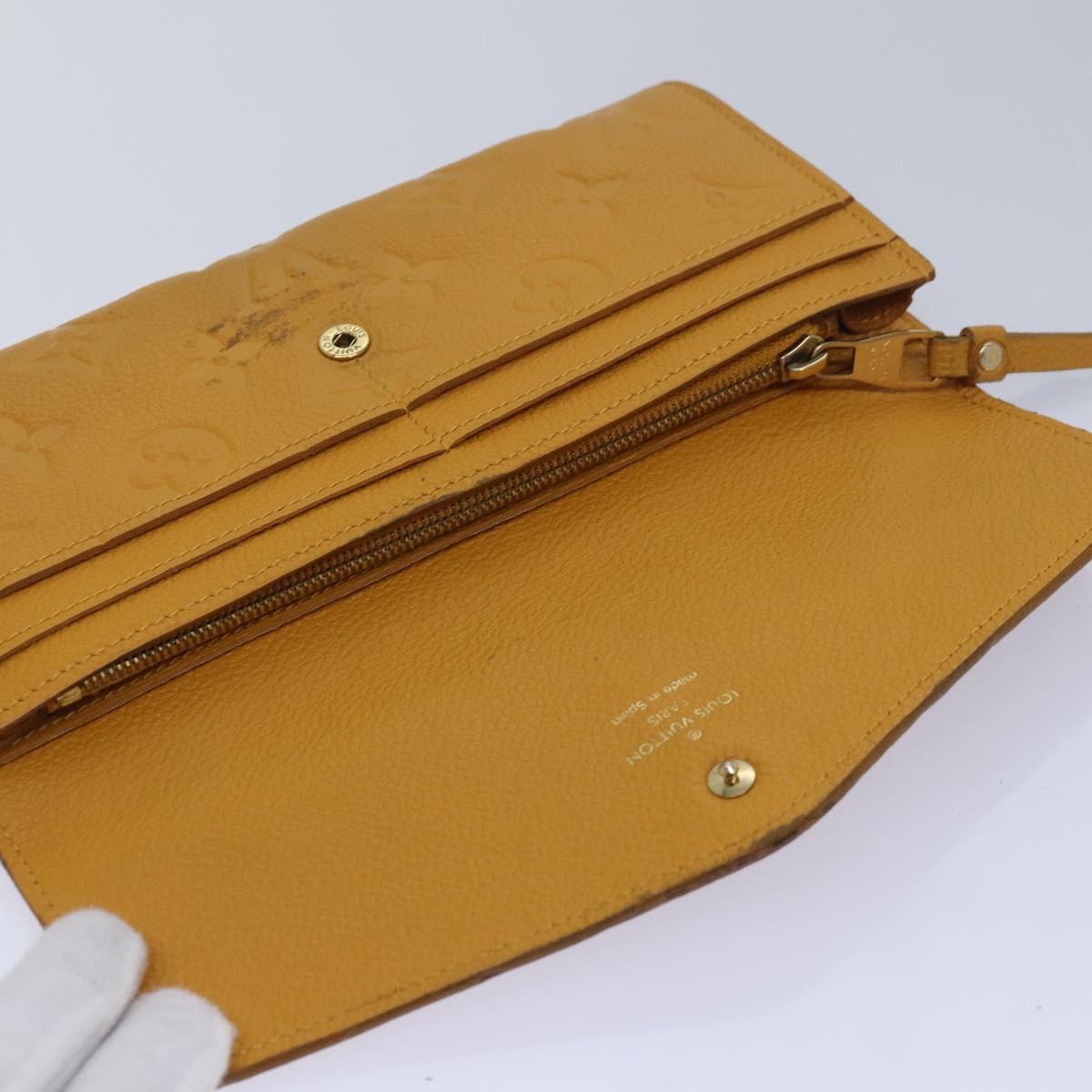 Louis Vuitton Portefeuille Yellow Leather Wallet