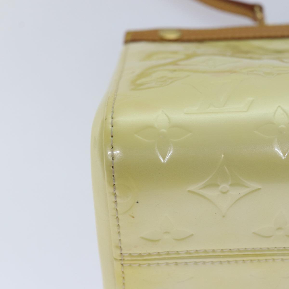 Louis Vuitton Roxbury Beige Patent Leather Handbag