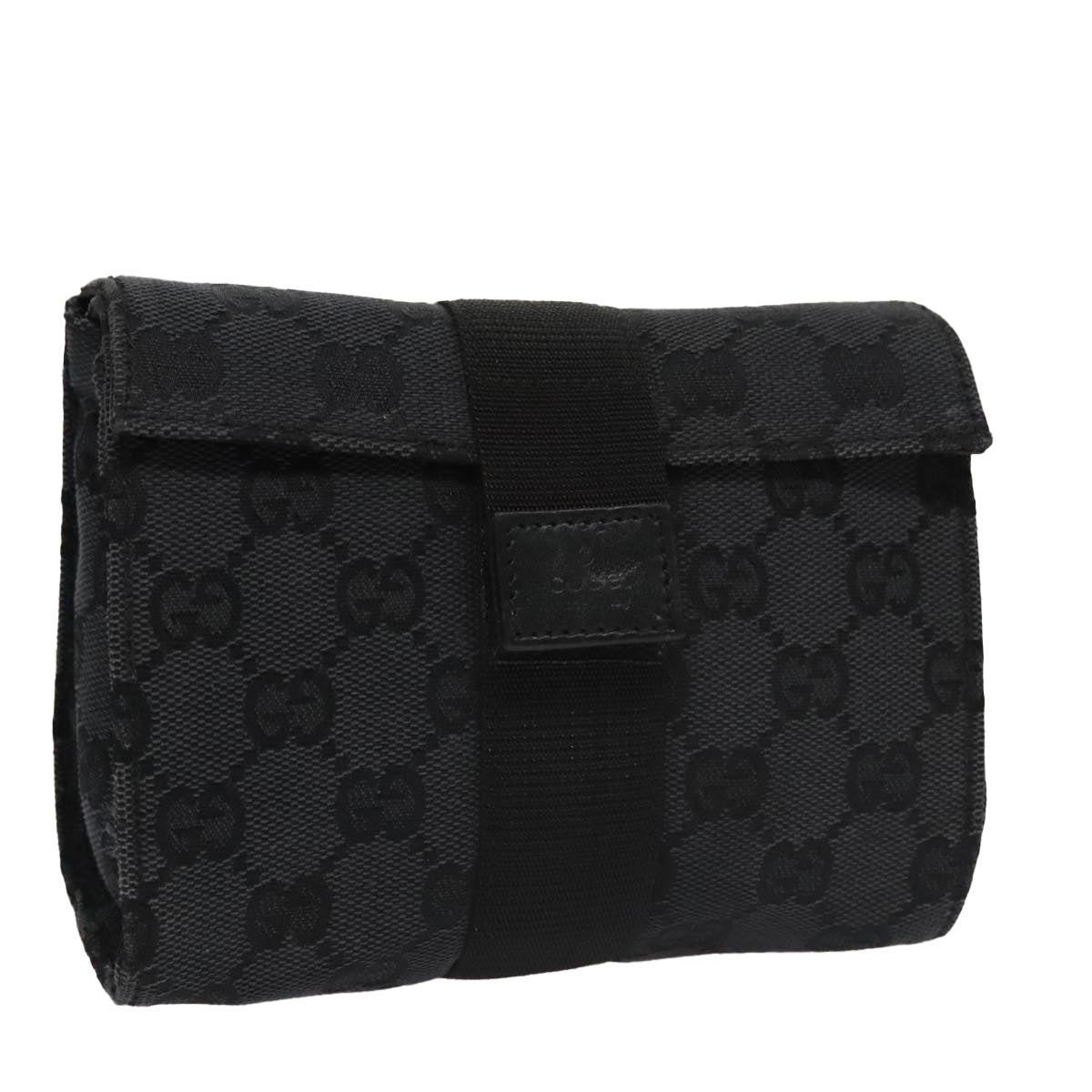 Gucci Gg Canvas Black Canvas Clutch Bag