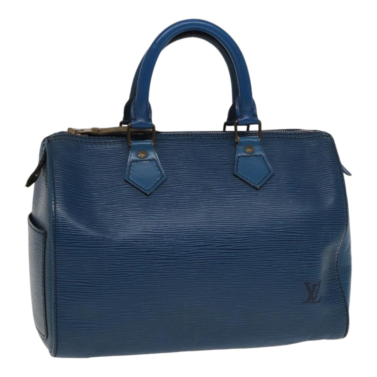 Louis Vuitton Speedy 25 Navy Leather Handbag