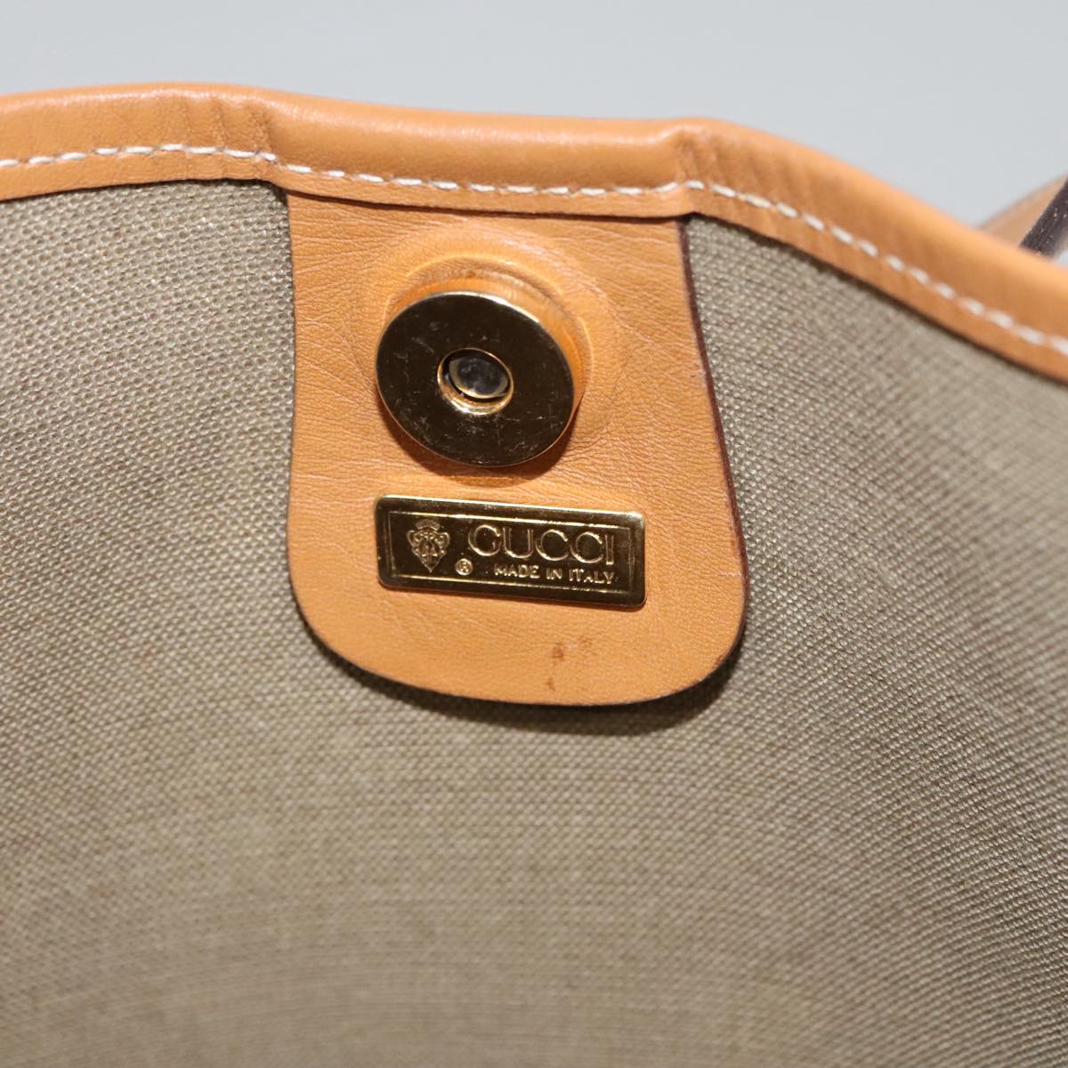 Gucci Sherry Beige Canvas Tote Bag