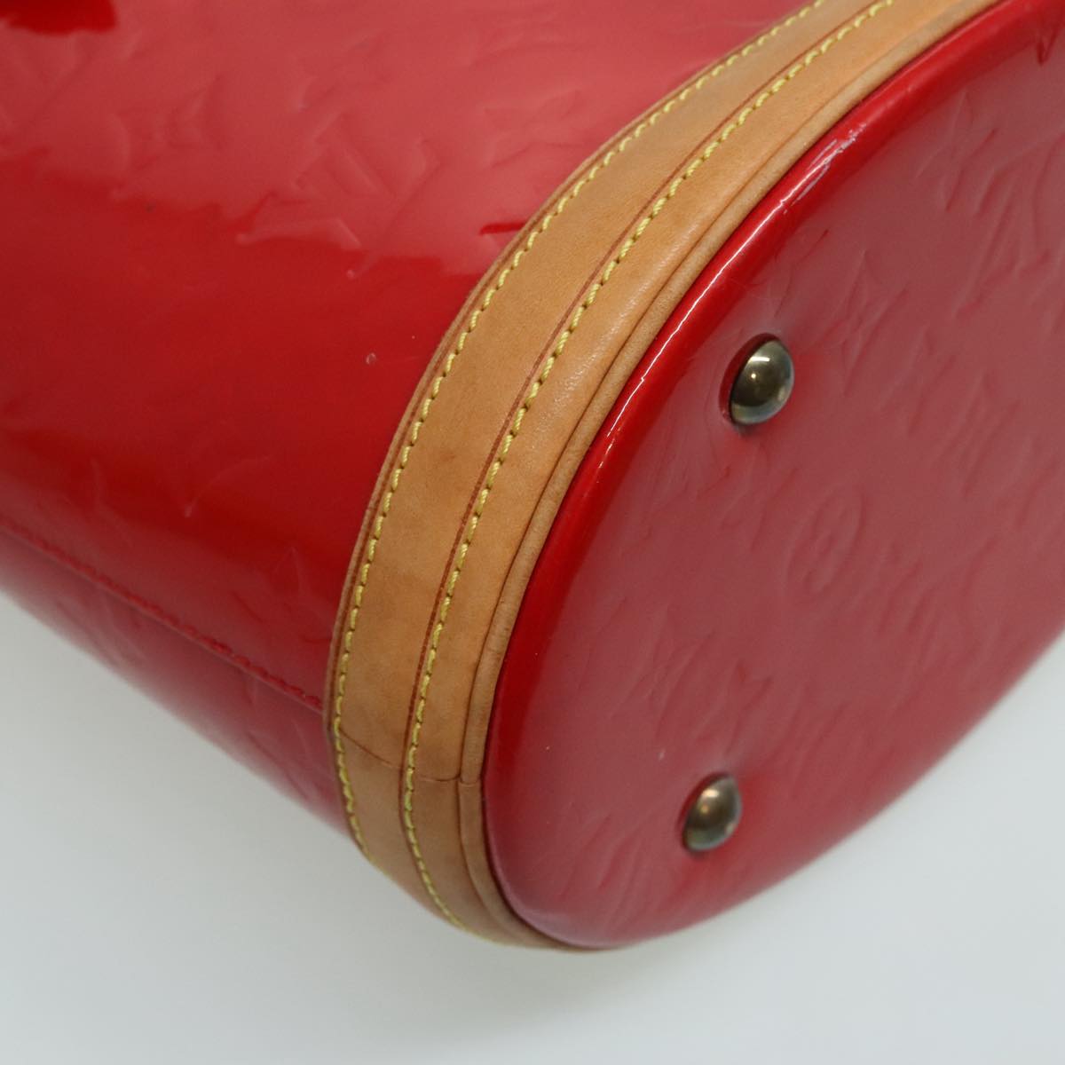 Louis Vuitton Bucket Red Patent Leather Tote Bag