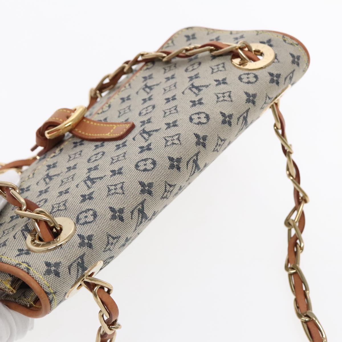 Louis Vuitton Camille Blue Canvas Shoulder Bag