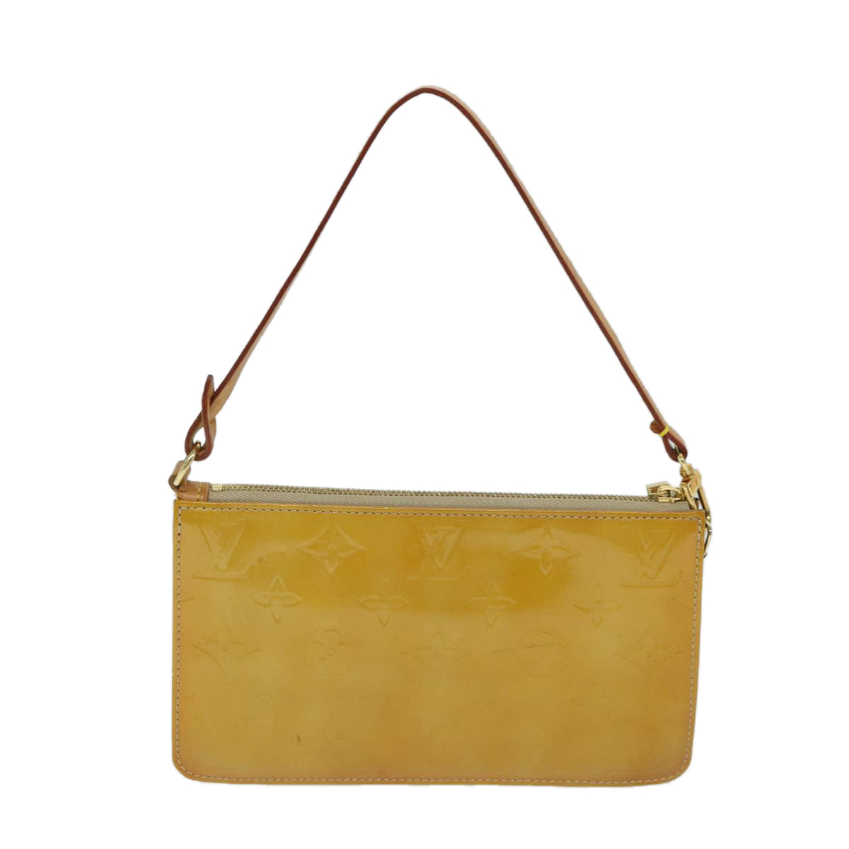Louis Vuitton Lexington Beige Patent Leather Clutch Bag