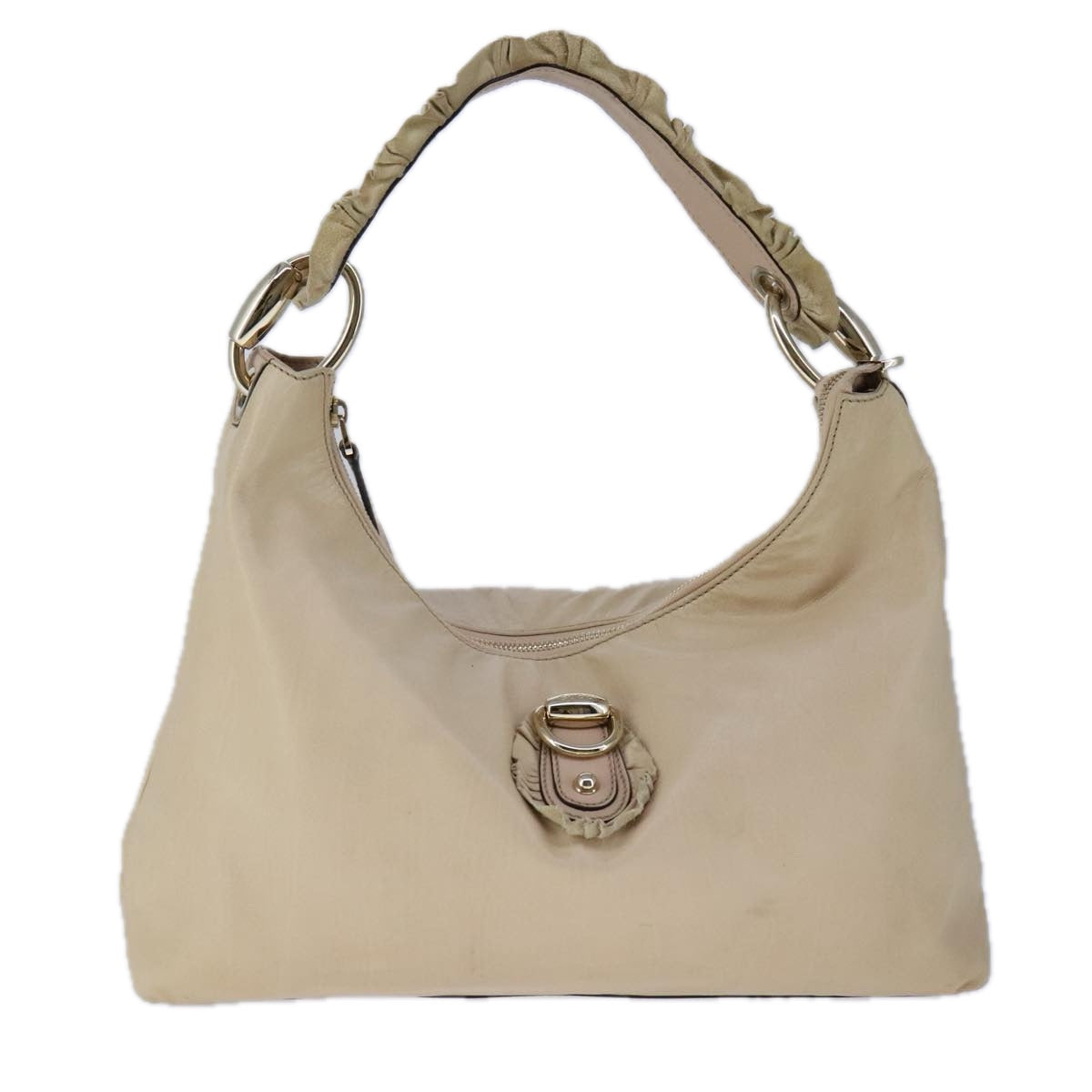 Gucci Hobo Beige Leather Shoulder Bag ()