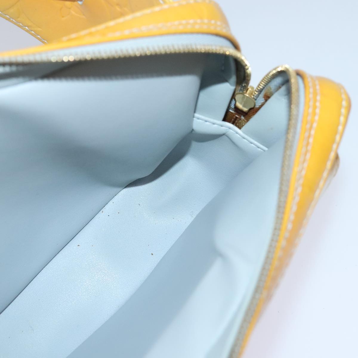 Louis Vuitton Fulton Beige Patent Leather Shoulder Bag